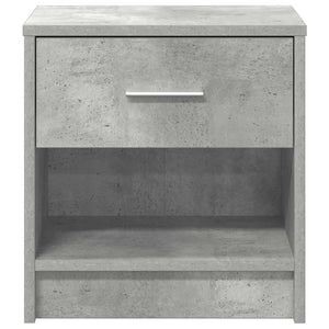 Comodini 2 pz con Cassetto Grigio Cemento 39x28x41 cm 858756