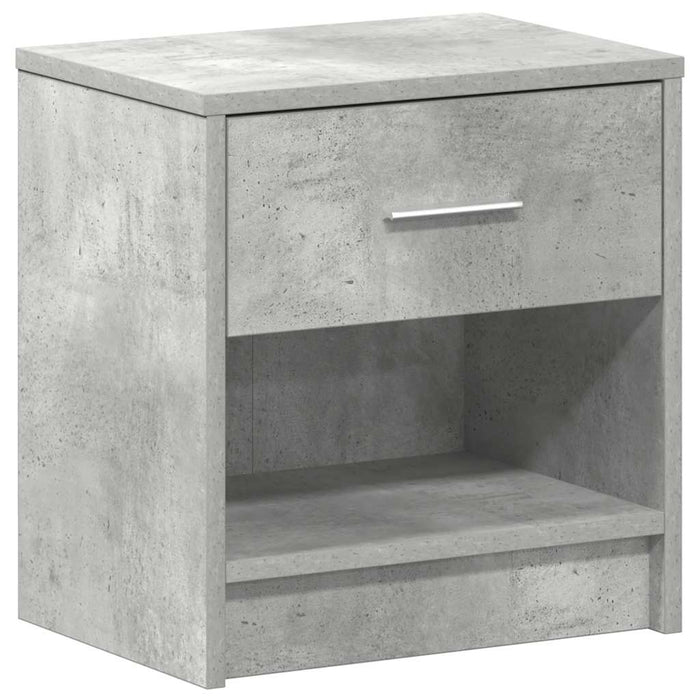 Comodini 2 pz con Cassetto Grigio Cemento 39x28x41 cm 858756