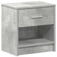 vidaXL Comodini 2 pz con Cassetto Grigio Cemento 39x28x41 cm
