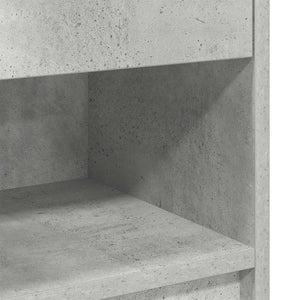 Comodini 2 pz con Cassetto Grigio Cemento 39x28x41 cm 858756