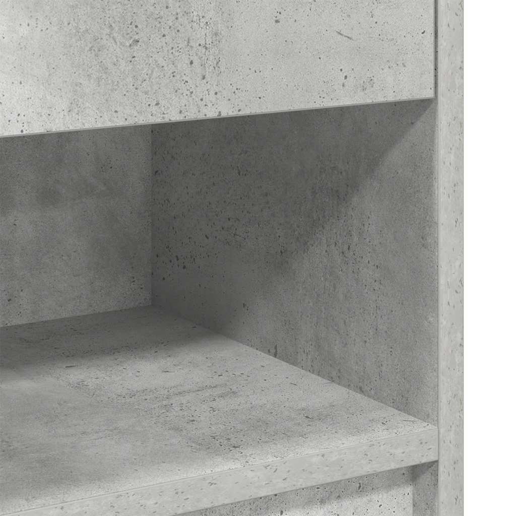 vidaXL Comodini 2 pz con Cassetto Grigio Cemento 39x28x41 cm