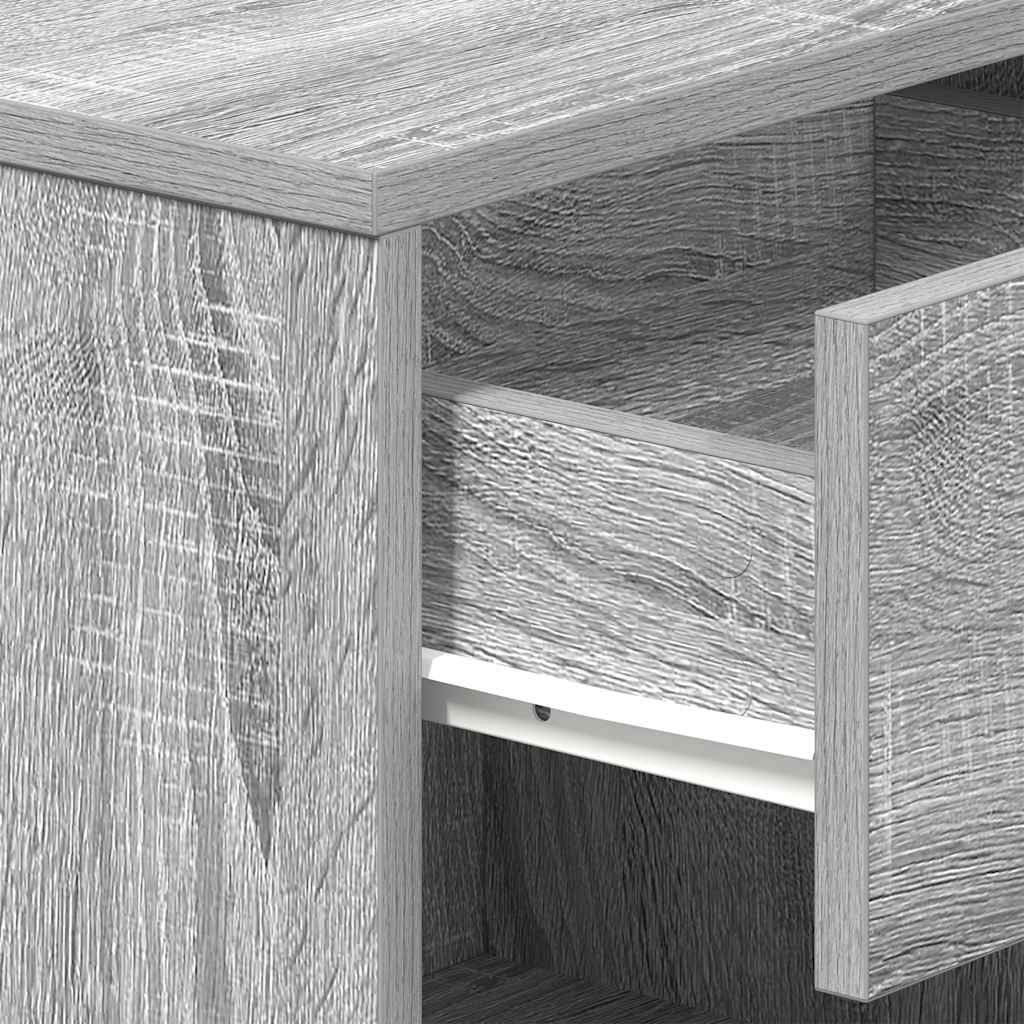vidaXL Comodini 2 pz con Cassetto Grigio Sonoma 39x28x41 cm