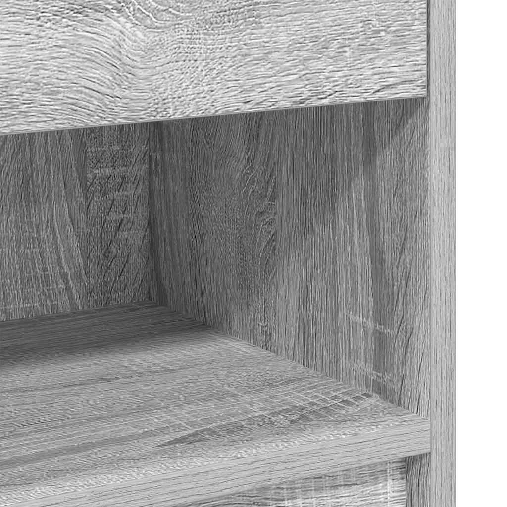 vidaXL Comodini 2 pz con Cassetto Grigio Sonoma 39x28x41 cm