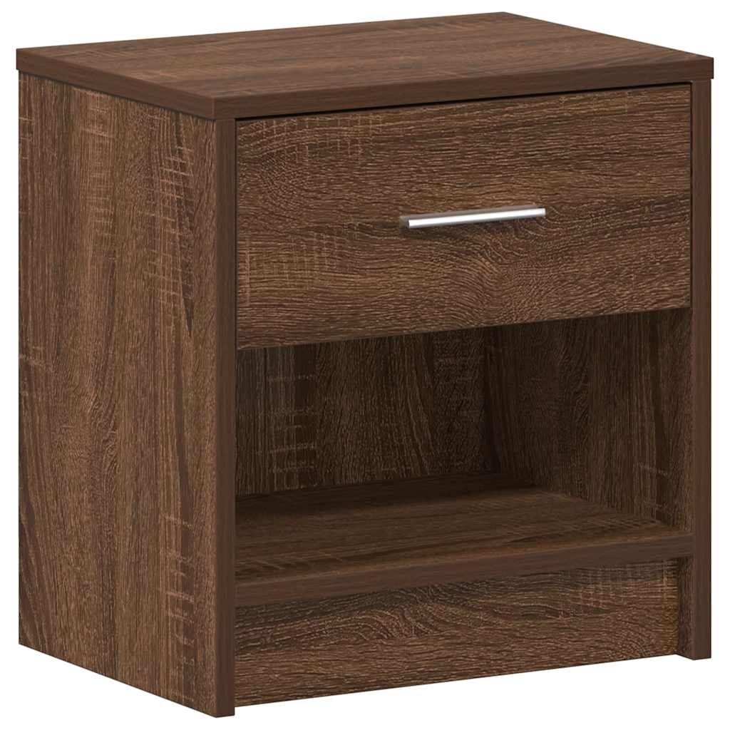 Comodino con Cassetto Rovere Marrone 39x28x41 cm 858761