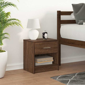Comodino con Cassetto Rovere Marrone 39x28x41 cm 858761