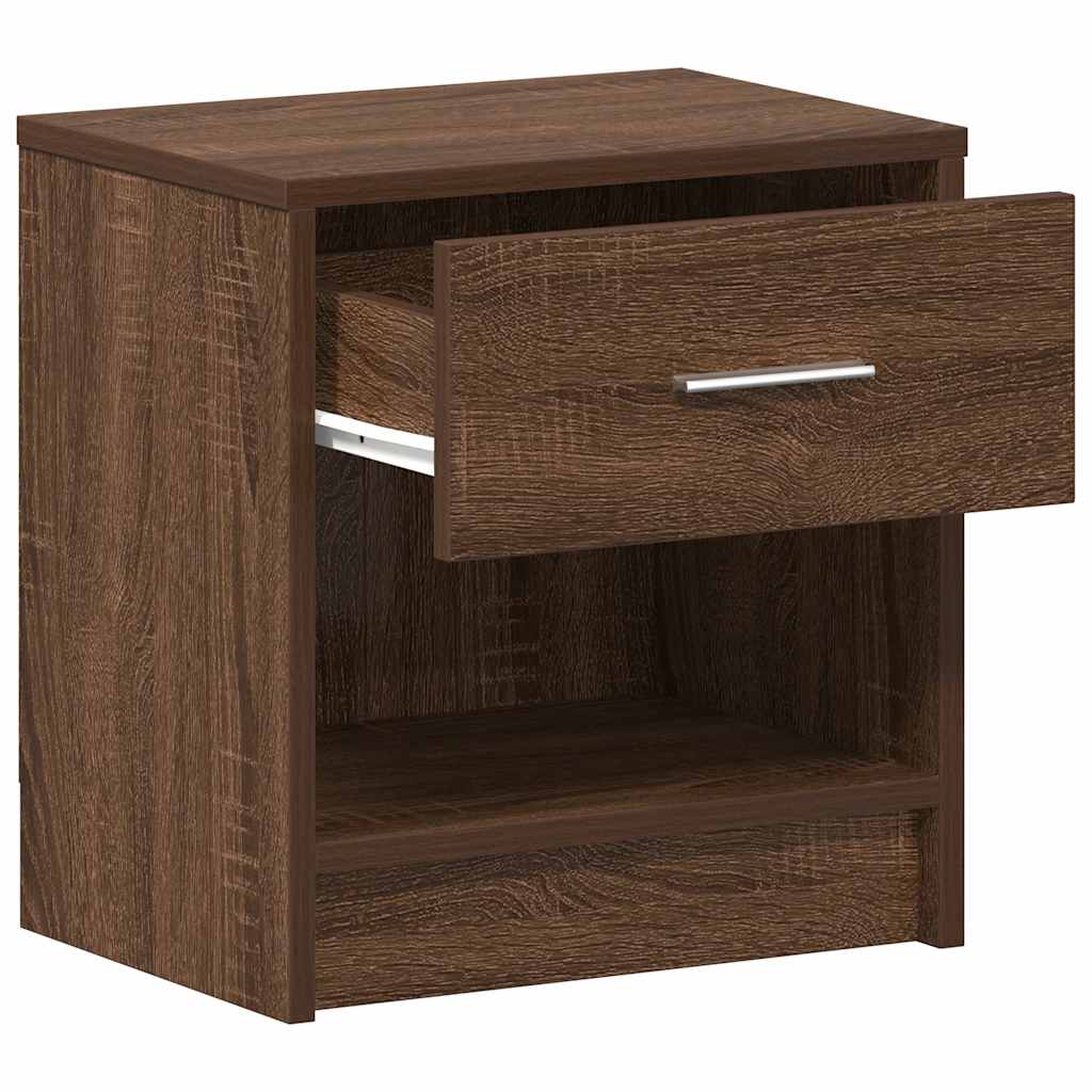 Comodino con Cassetto Rovere Marrone 39x28x41 cm 858761