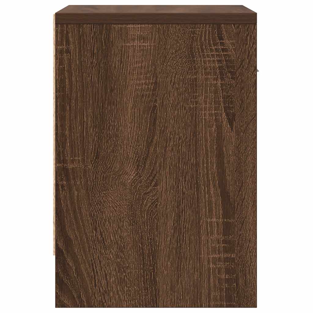 Comodino con Cassetto Rovere Marrone 39x28x41 cm 858761