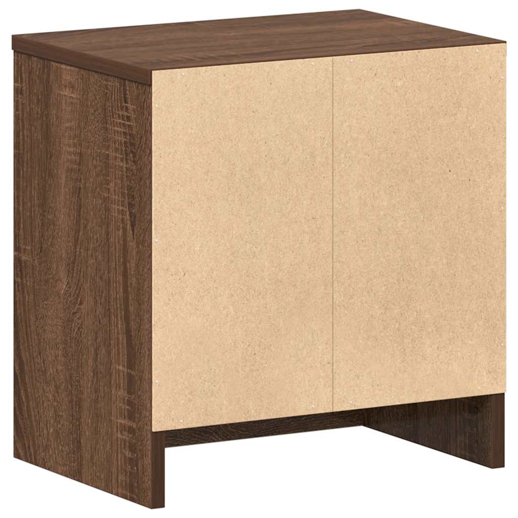 Comodino con Cassetto Rovere Marrone 39x28x41 cm 858761