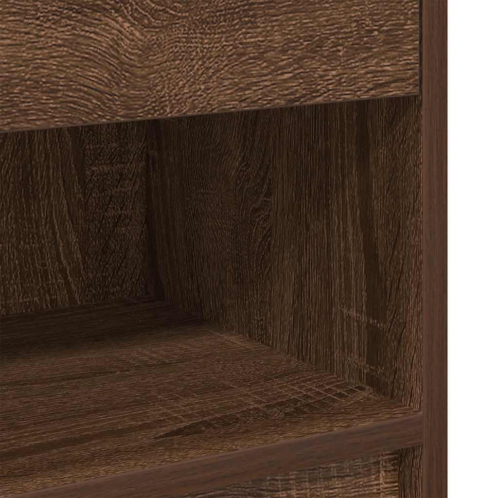 Comodino con Cassetto Rovere Marrone 39x28x41 cm 858761