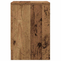 Comodini 2 pz con Cassetto Legno Antico 39x28x41 cm 858764