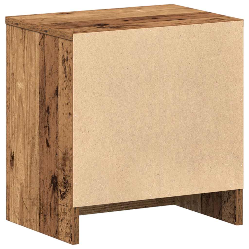 Comodini 2 pz con Cassetto Legno Antico 39x28x41 cm 858764