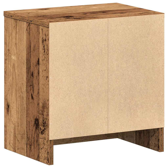 Comodini 2 pz con Cassetto Legno Antico 39x28x41 cm 858764