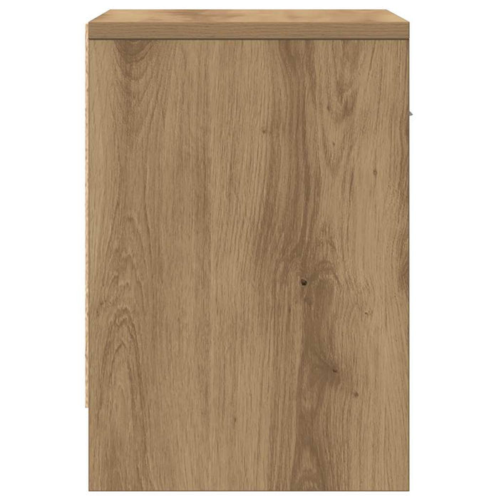 Comodini 2 pz con Cassetto Rovere Artigianale 39x28x41 cm