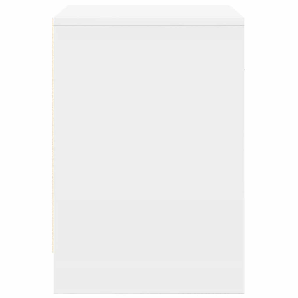 Comodino con Cassetto Bianco 40x34x50 cm