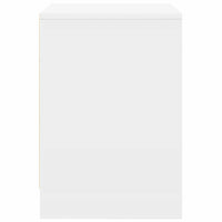 Comodino con Cassetto Bianco 40x34x50 cm