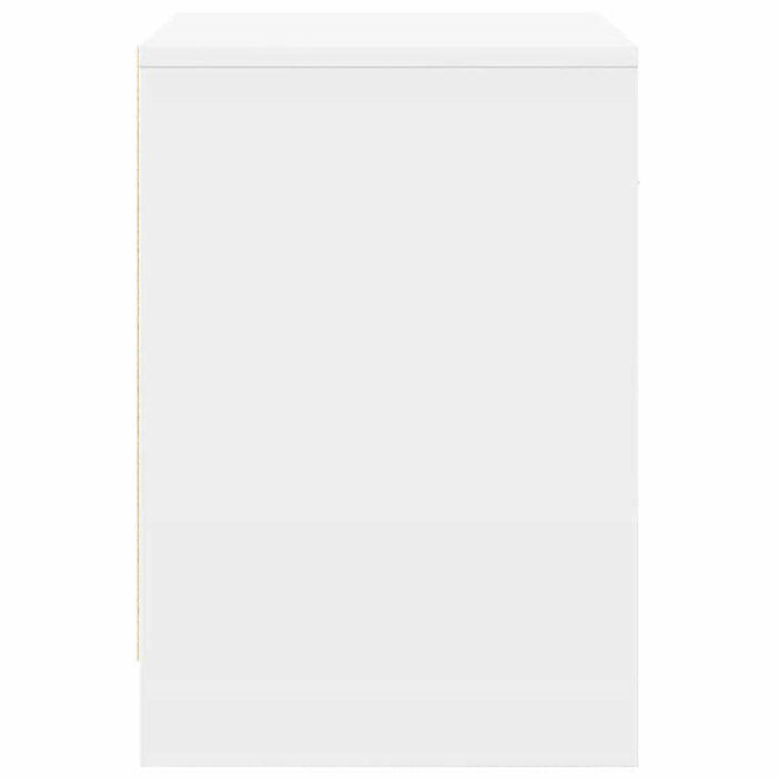 Comodino con Cassetto Bianco 40x34x50 cm