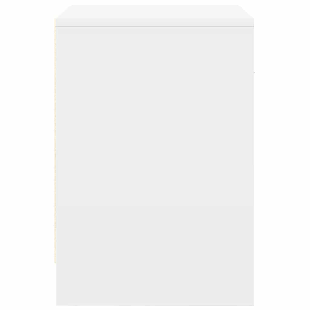 vidaXL Comodini 2 pz con Cassetto Bianco 40x34x50 cm