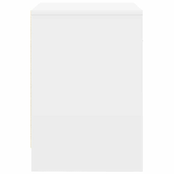 vidaXL Comodini 2 pz con Cassetto Bianco 40x34x50 cm