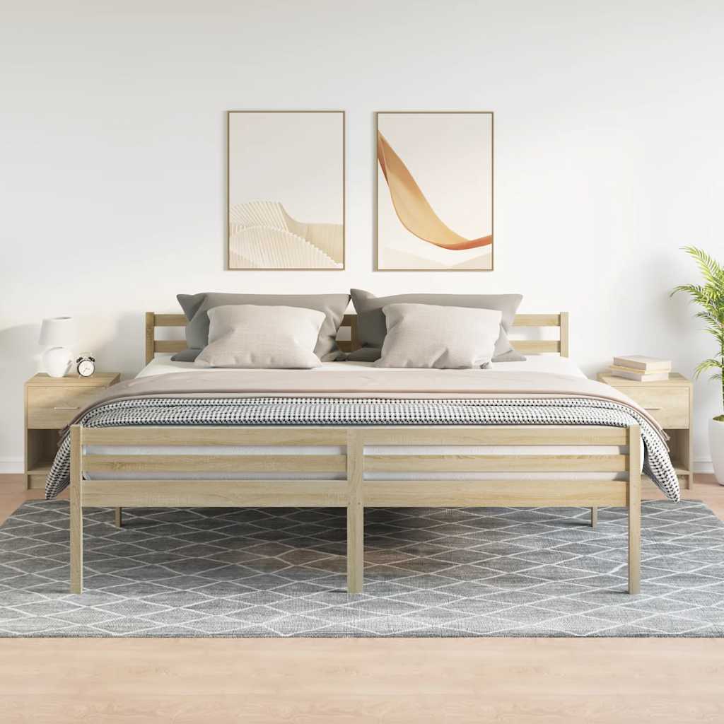 Comodini 2 pz con Cassetto Rovere Sonoma 40x34x50 cm