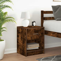 vidaXL Comodino con Cassetto Rovere Fumo 40x34x50 cm