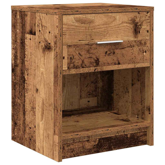 Comodino con Cassetto Legno Antico 40x34x50 cm 858781