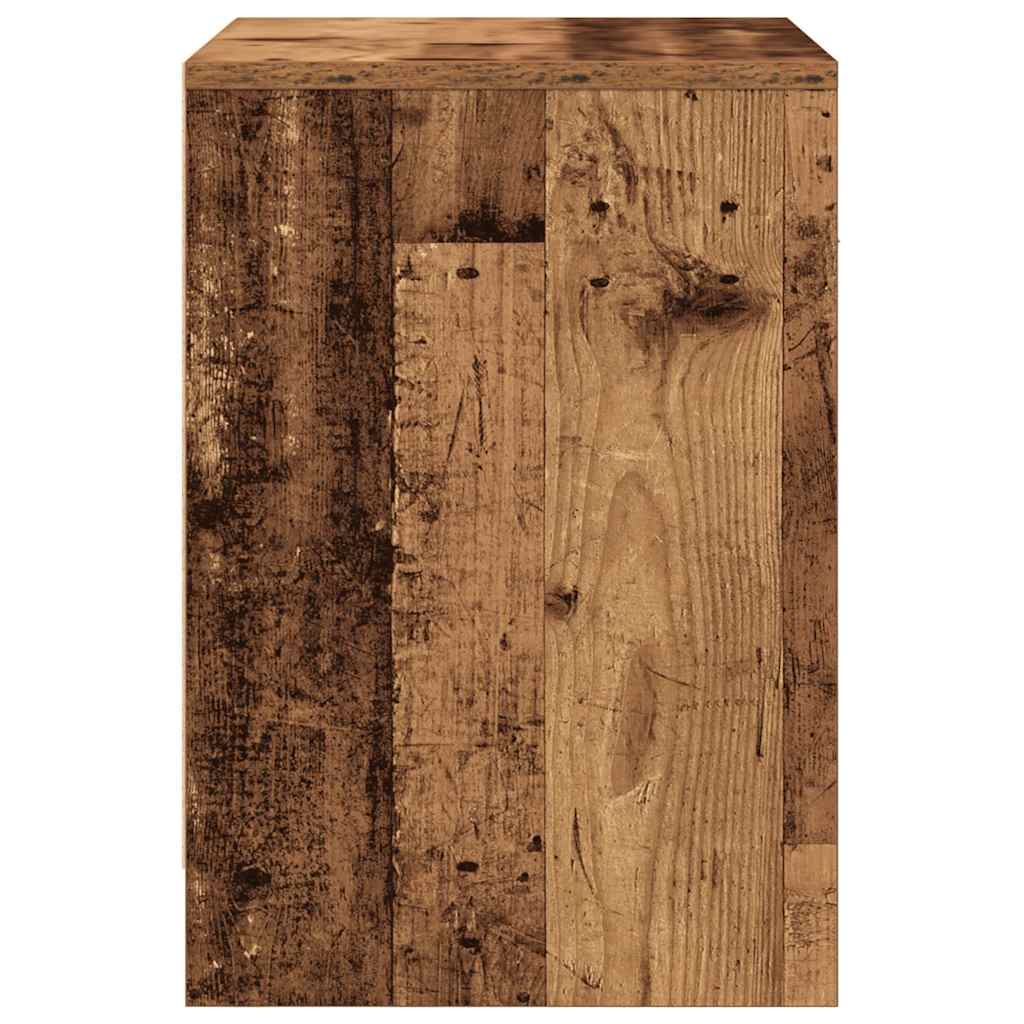 Comodino con Cassetto Legno Antico 40x34x50 cm 858781