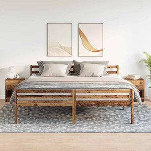 Comodini 2 pz con Cassetto Legno Antico 40x34x50 cm 858782