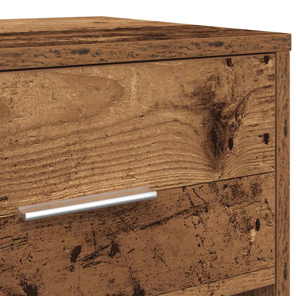 Comodini 2 pz con Cassetto Legno Antico 40x34x50 cm 858782