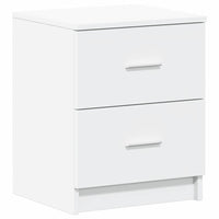 Comodino con 2 Cassetti Bianco 40x36x50 cm 858785