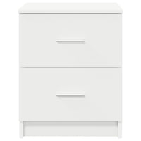 Comodino con 2 Cassetti Bianco 40x36x50 cm 858785