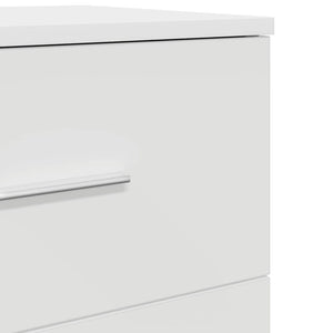 Comodino con 2 Cassetti Bianco 40x36x50 cm 858785