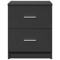 Comodino con 2 Cassetti Nero 40x36x50 cm 858787