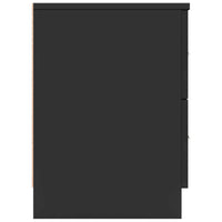 Comodino con 2 Cassetti Nero 40x36x50 cm 858787