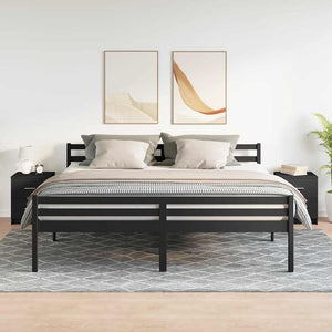 vidaXL Comodini 2 pz con 2 Cassetti Neri 40x36x50 cm