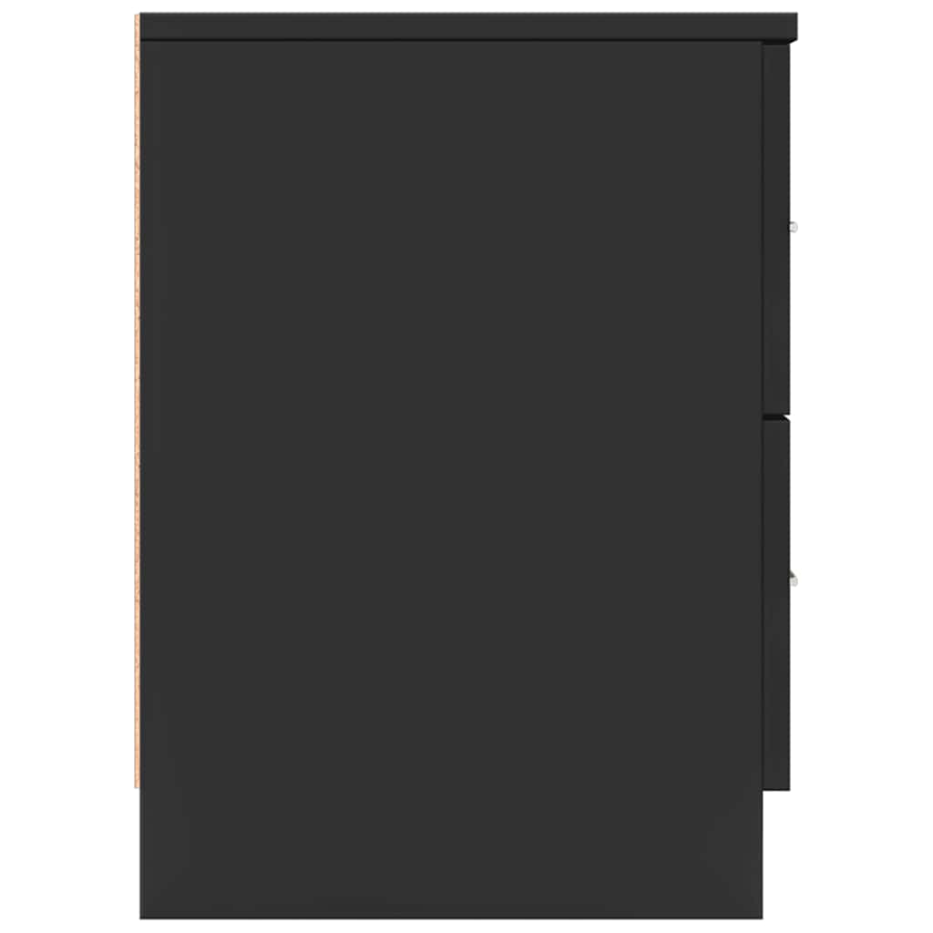 vidaXL Comodini 2 pz con 2 Cassetti Neri 40x36x50 cm