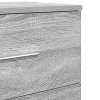 Comodino con 2 Cassetti-Tavolino da notte Grigio Sonoma 40x36x50 cm