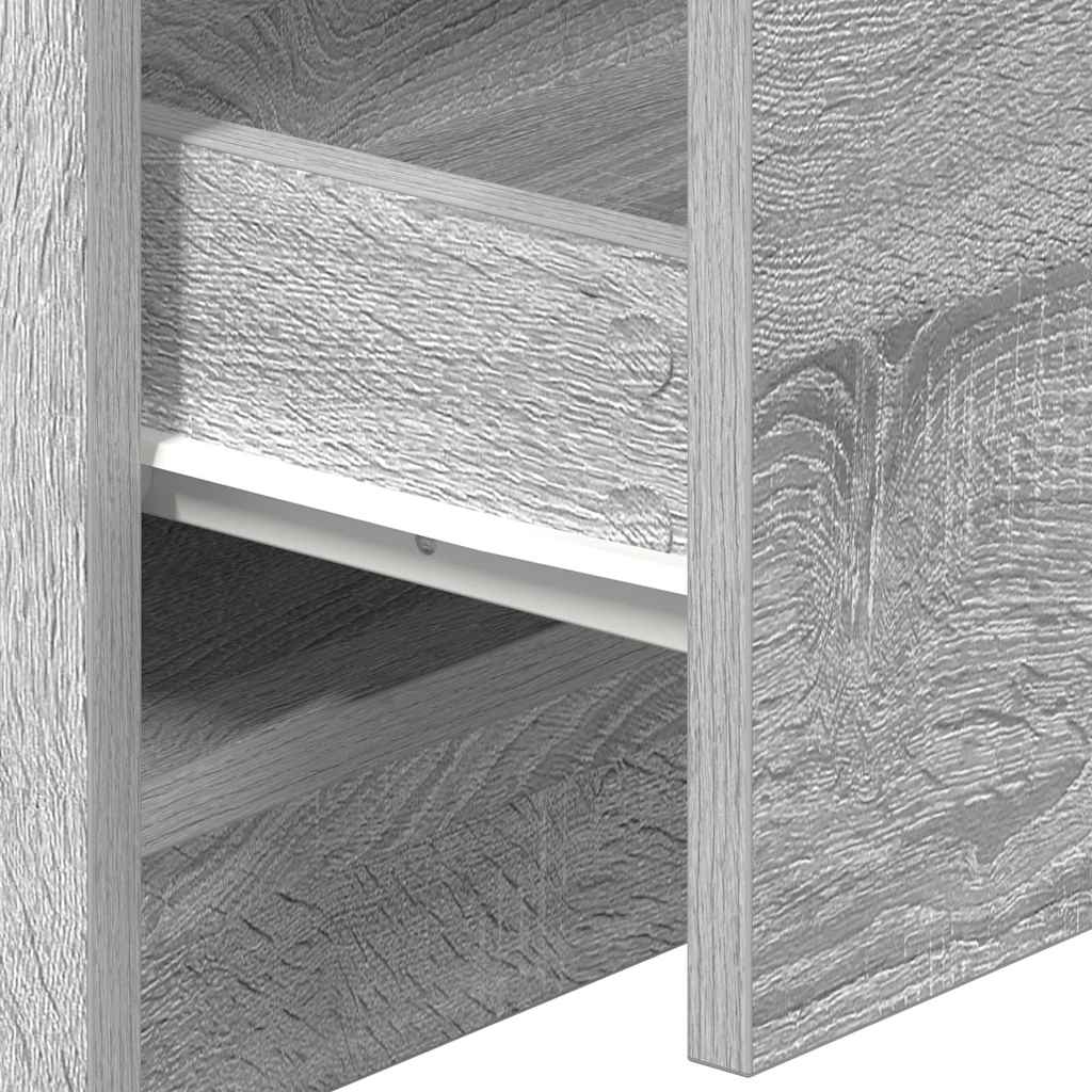 vidaXL Comodini 2 pz con 2 Cassetti Grigio Sonoma 40x36x50 cm