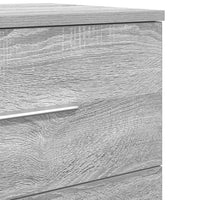 vidaXL Comodini 2 pz con 2 Cassetti Grigio Sonoma 40x36x50 cm
