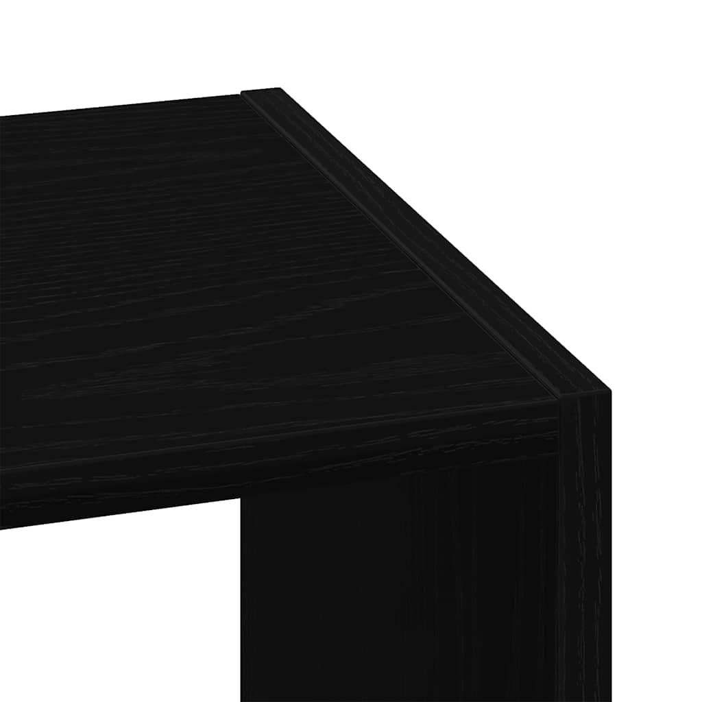 Libreria Impilabili-Scaffale per Libri-Mobile di Stoccaggio Rovere Nero 30x30x80 cm Legno Multistrato