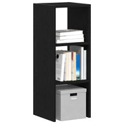 Libreria Impilabili-Scaffale per Libri-Mobile di Stoccaggio Rovere Nero 30x30x80 cm Legno Multistrato