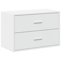 Armadio con 2 Cassetti Bianco 60x31x40 cm in Legno Multistrato 858821