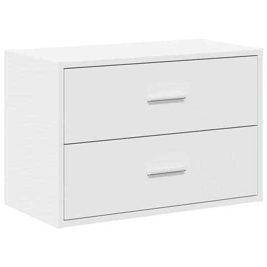 Armadio con 2 Cassetti Bianco 60x31x40 cm in Legno Multistrato 858821