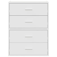 Armadi con 2 Cassetti 2 pz Bianchi 60x31x40cm Legno Multistrato 858822