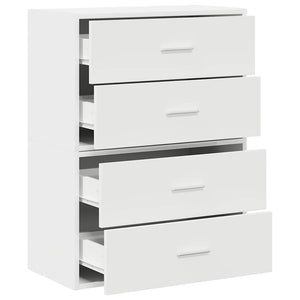 Armadi con 2 Cassetti 2 pz Bianchi 60x31x40cm Legno Multistrato 858822
