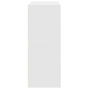 Armadi con 2 Cassetti 2 pz Bianchi 60x31x40cm Legno Multistrato 858822