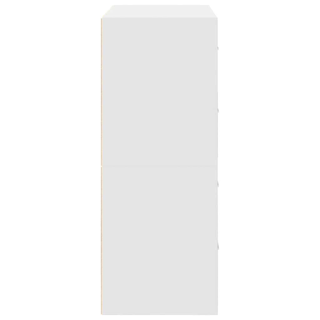 Armadi con 2 Cassetti 2 pz Bianchi 60x31x40cm Legno Multistrato