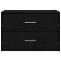 Armadio con 2 Cassetti Rovere Nero 60x31x40 cm in Truciolato 858823