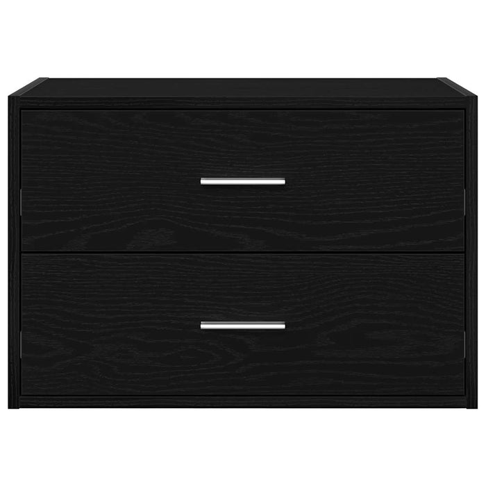 Armadio con 2 Cassetti Rovere Nero 60x31x40 cm in Truciolato 858823