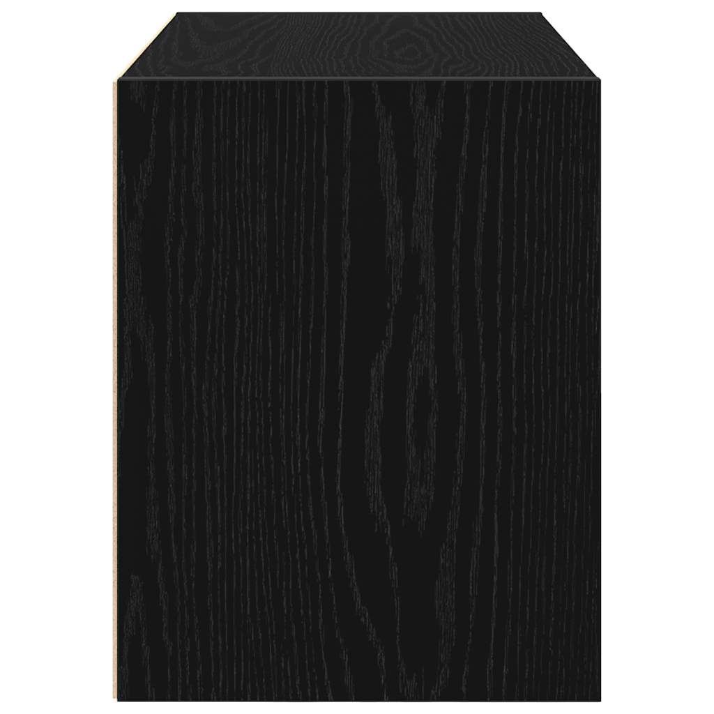 Armadio con 2 Cassetti Rovere Nero 60x31x40 cm in Truciolato 858823