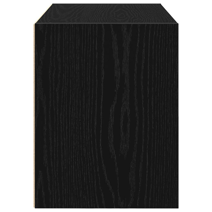 Armadio con 2 Cassetti Rovere Nero 60x31x40 cm in Truciolato